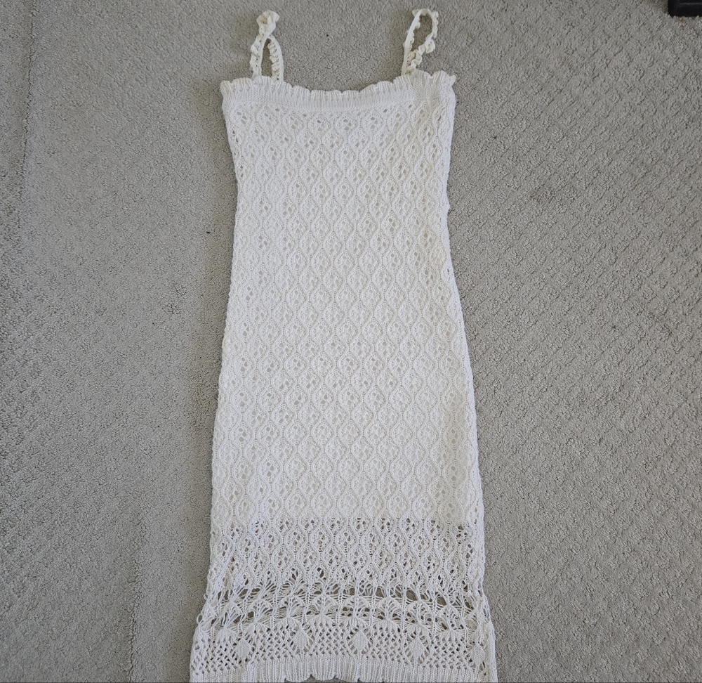 Forever 21 Cream Crochet Dress